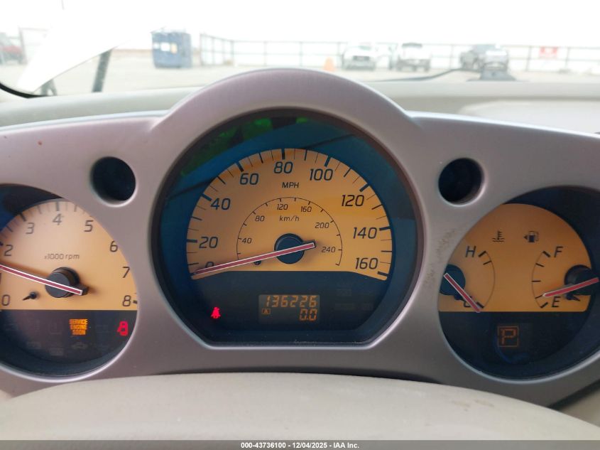 2005 Nissan Murano Sl VIN: JN8AZ08T35W330846 Lot: 43736100