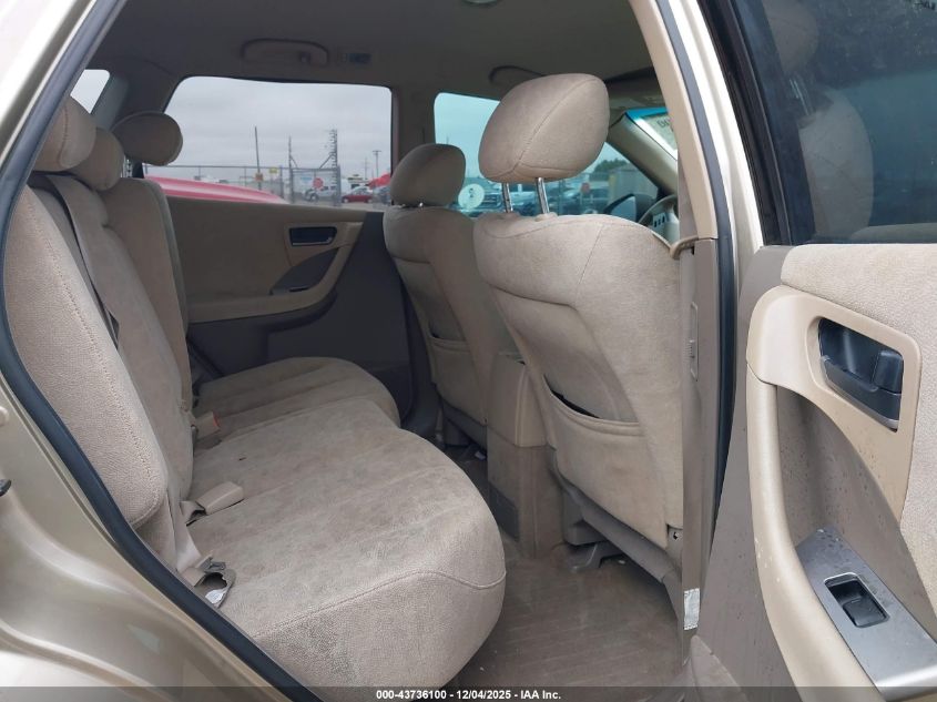 2005 Nissan Murano Sl VIN: JN8AZ08T35W330846 Lot: 43736100