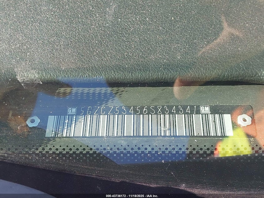 2006 Saturn Vue V6 VIN: 5GZCZ53456S834341 Lot: 43736172