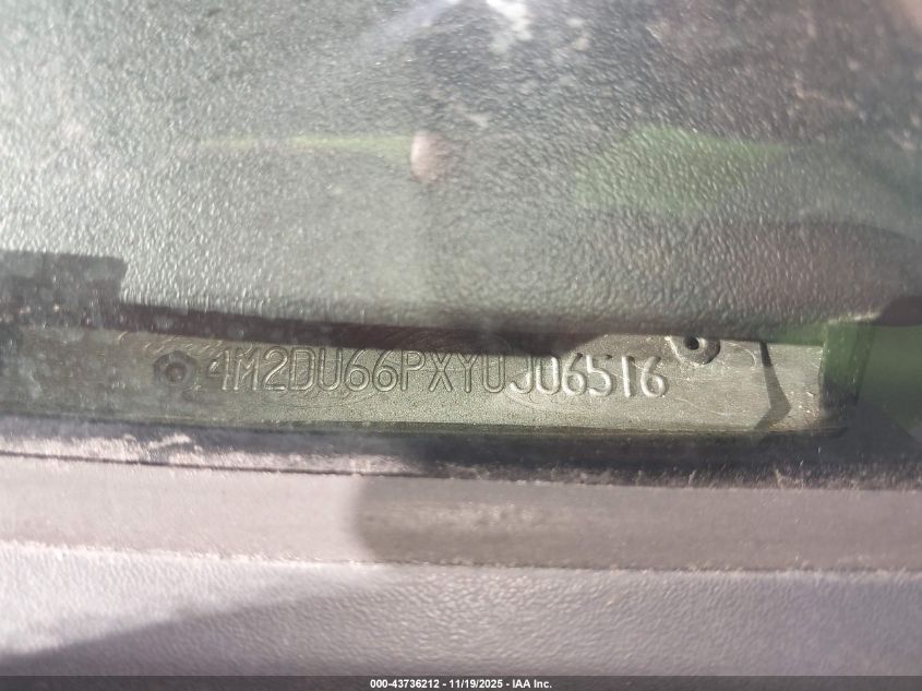 2000 Mercury Mountaineer VIN: 4M2DU66PXYUJ06516 Lot: 43736212