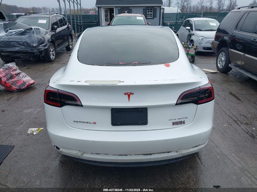2021 Tesla Model 3 Long Range Dual Motor All-Wheel Drive VIN: 5YJ3E1EB2MF981504 Lot: 43736248