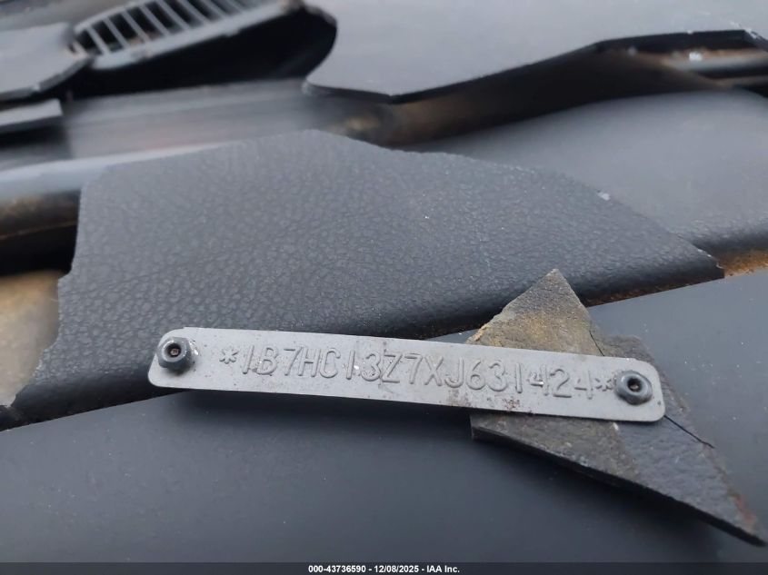 1999 Dodge Ram 1500 St VIN: 1B7HC13Z7XJ631424 Lot: 43736590