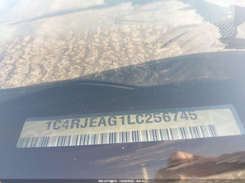 2020 Jeep Grand Cherokee Laredo E 4X2 VIN: 1C4RJEAG1LC256745 Lot: 43736618