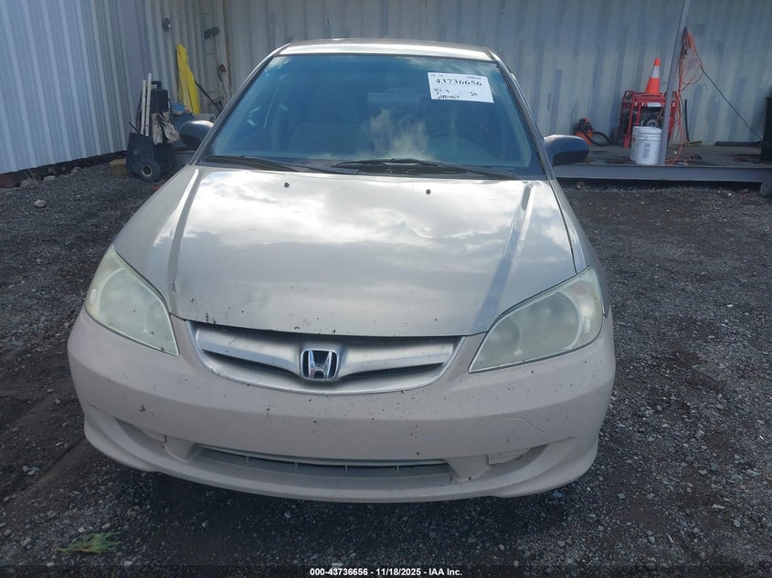 2004 Honda Civic Lx VIN: 2HGES16584H501813 Lot: 43736656