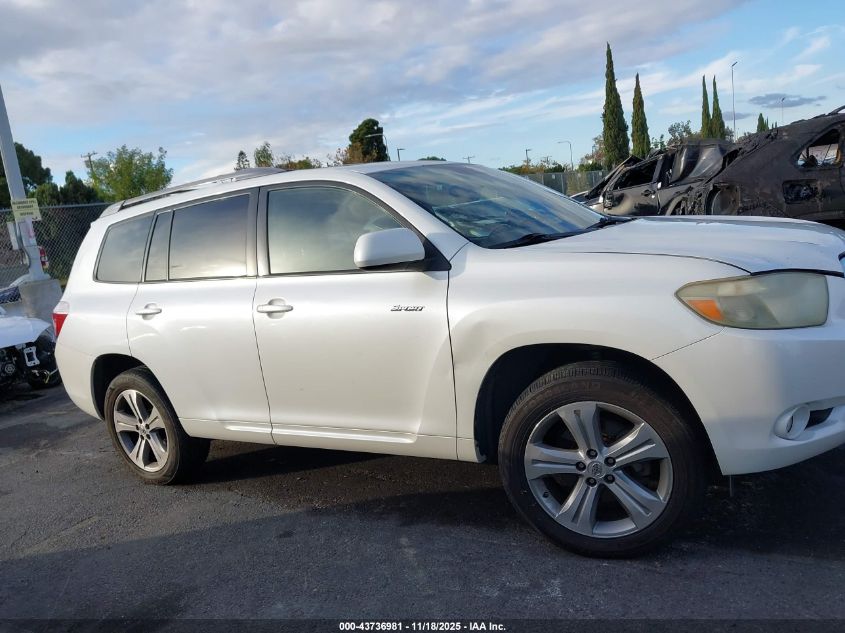 2008 Toyota Highlander Sport VIN: JTEDS43A082038668 Lot: 43736981