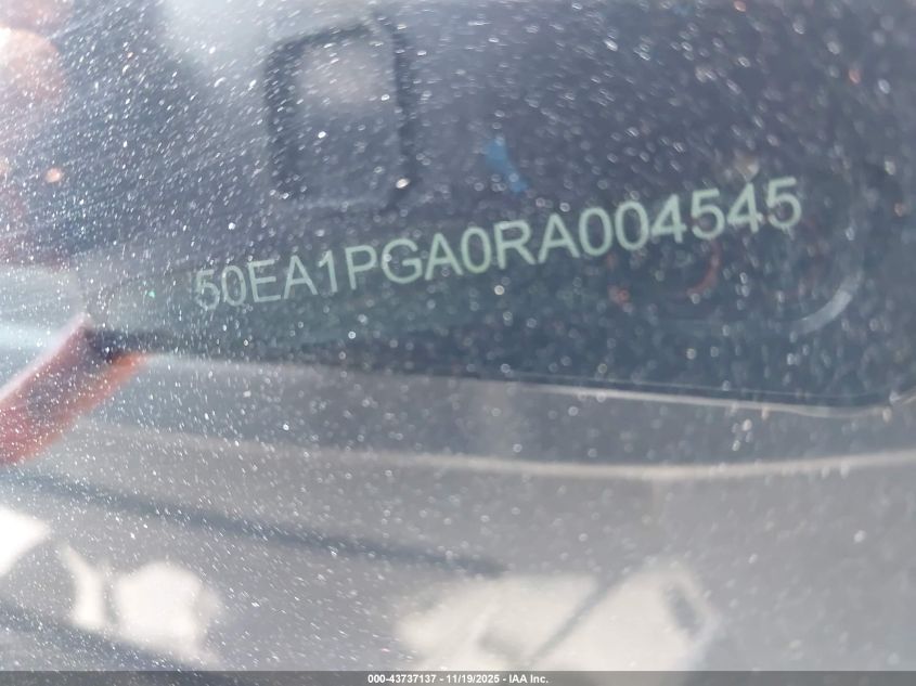 2024 Lucid Air Pure VIN: 50EA1PGA0RA004545 Lot: 43737137