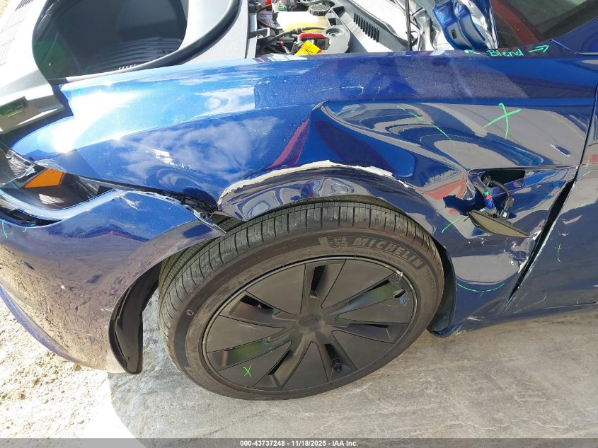 2024 Tesla Model 3 Long Range Dual Motor All-Wheel Drive VIN: 5YJ3E1EB4RF830476 Lot: 43737248