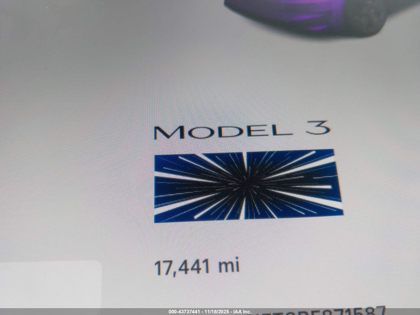 2024 Tesla Model 3 Performance All-Wheel Drive VIN: 5YJ3E1ET8RF871587 Lot: 43737441