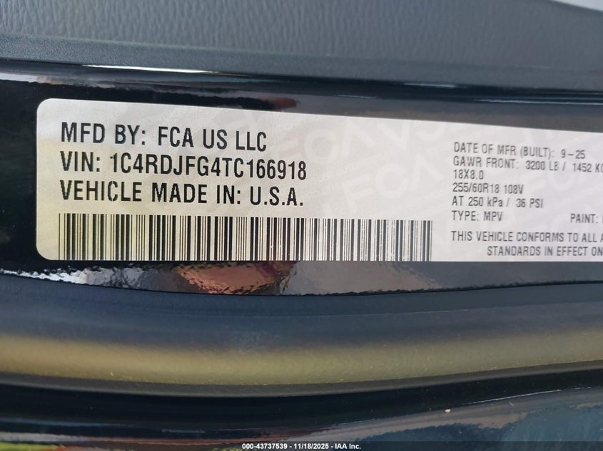 1C4RDJFG4TC166918 2026 DODGE DURANGO photo no. 5
