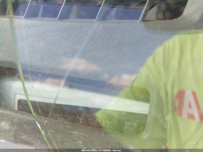 2020 Chevrolet Express Cutaway Work Van VIN: 1GB0GRFG4L1261431 Lot: 43737602