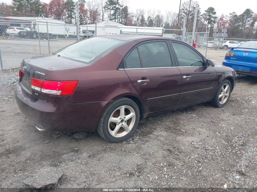 5NPEU46F76H104087 2006 HYUNDAI SONATA photo no. 4