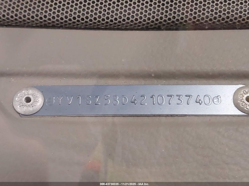 2002 Volvo V70 Xc VIN: YV1SZ58D421073740 Lot: 43738335