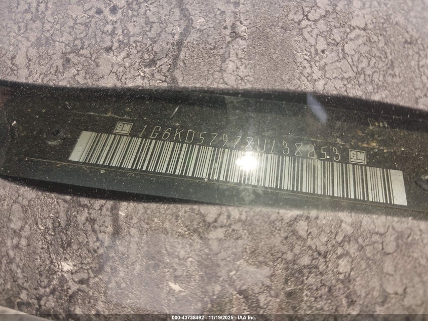 2008 Cadillac Dts 1Se VIN: 1G6KD57978U138253 Lot: 43738492