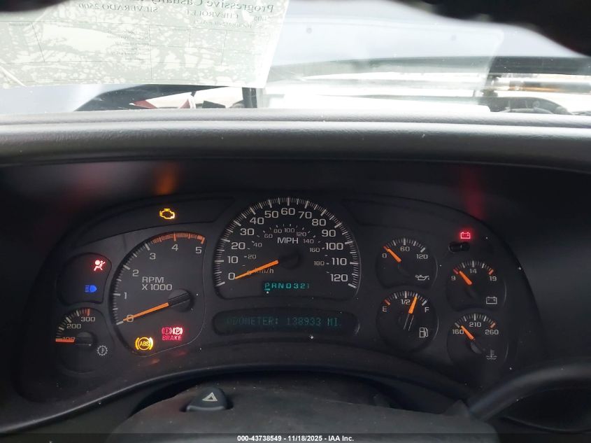 2005 Chevrolet Silverado 2500Hd Ls VIN: 1GCHK23295F893523 Lot: 43738549