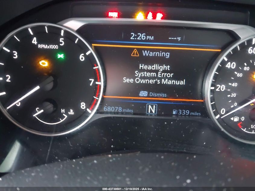 2019 Nissan Altima 2.5 Sr VIN: 1N4BL4CWXKN326200 Lot: 43738581