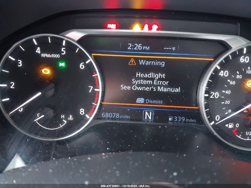 2019 Nissan Altima 2.5 Sr VIN: 1N4BL4CWXKN326200 Lot: 43738581