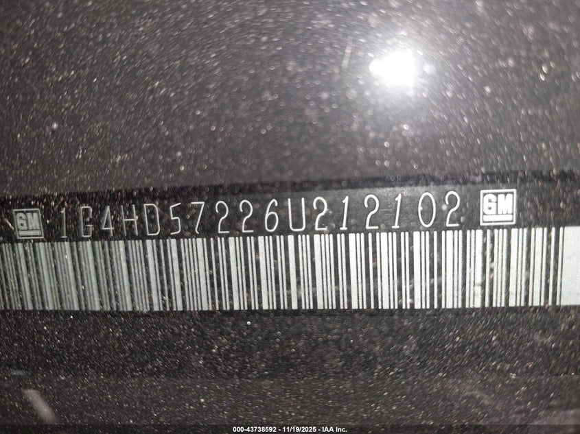 2006 Buick Lucerne Cxl VIN: 1G4HD57226U212102 Lot: 43738592