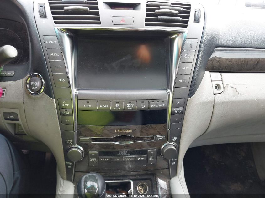 2008 Lexus Ls 460 VIN: JTHBL46F685072143 Lot: 43738598