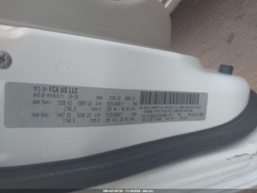 2019 Dodge Grand Caravan Sxt VIN: 2C4RDGCG1KR564486 Lot: 43738726