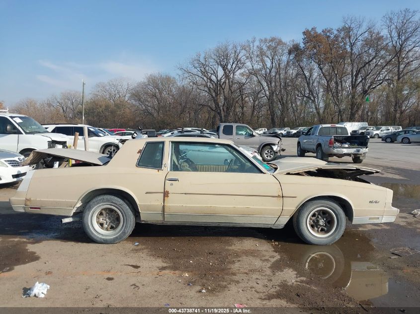 1981 Chevrolet Monte Carlo VIN: 1G1AZ37J6BK476036 Lot: 43738741