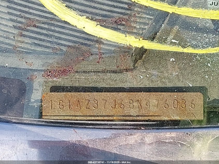 1981 Chevrolet Monte Carlo VIN: 1G1AZ37J6BK476036 Lot: 43738741