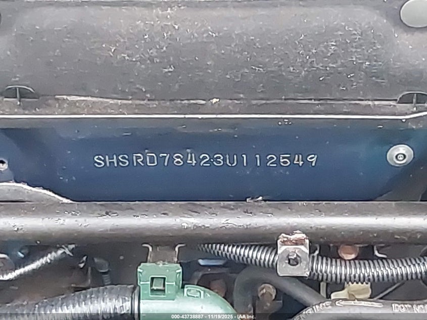 2003 Honda Cr-V Lx VIN: SHSRD78423U112549 Lot: 43738887