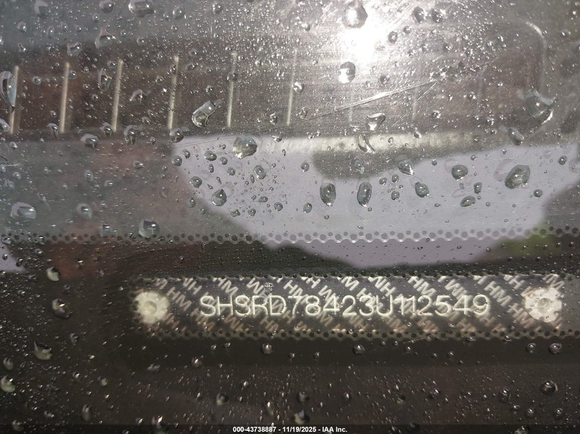 2003 Honda Cr-V Lx VIN: SHSRD78423U112549 Lot: 43738887