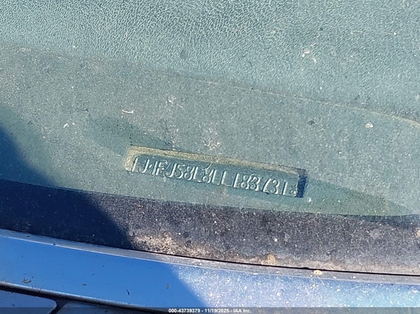 1990 Jeep Cherokee Laredo VIN: 1J4FJ58L8LL183731 Lot: 43739379