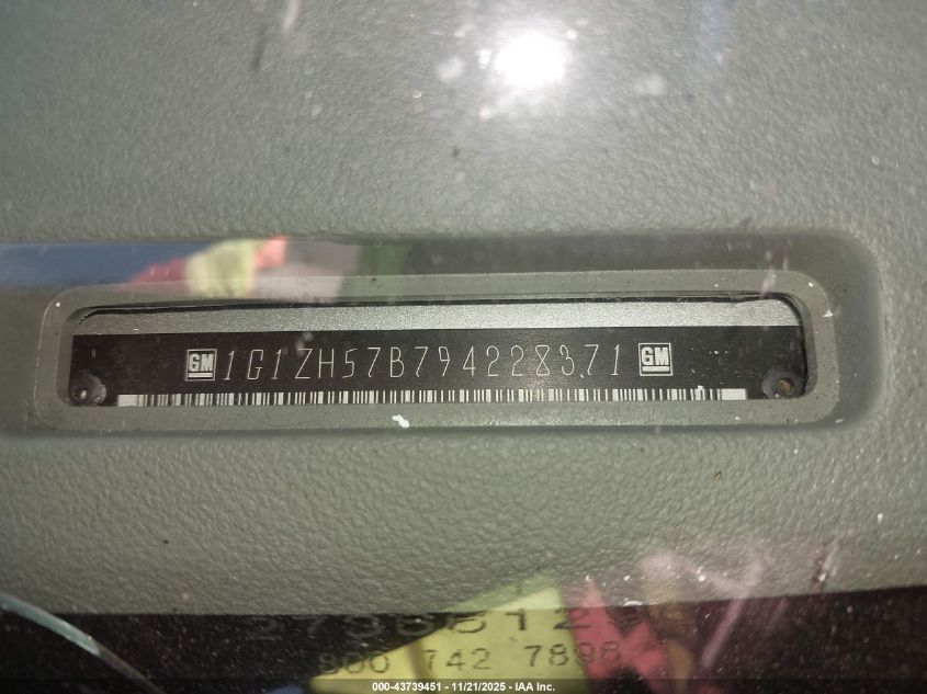 2009 Chevrolet Malibu Lt VIN: 1G1ZH57B794228371 Lot: 43739451