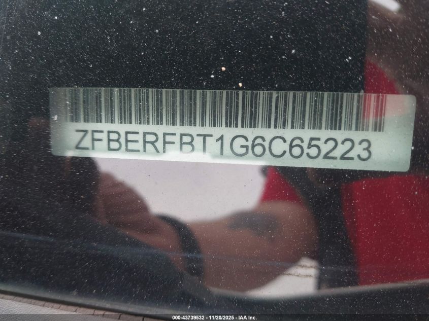 2016 Ram Promaster City Tradesman Slt VIN: ZFBERFBT1G6C65223 Lot: 43739532