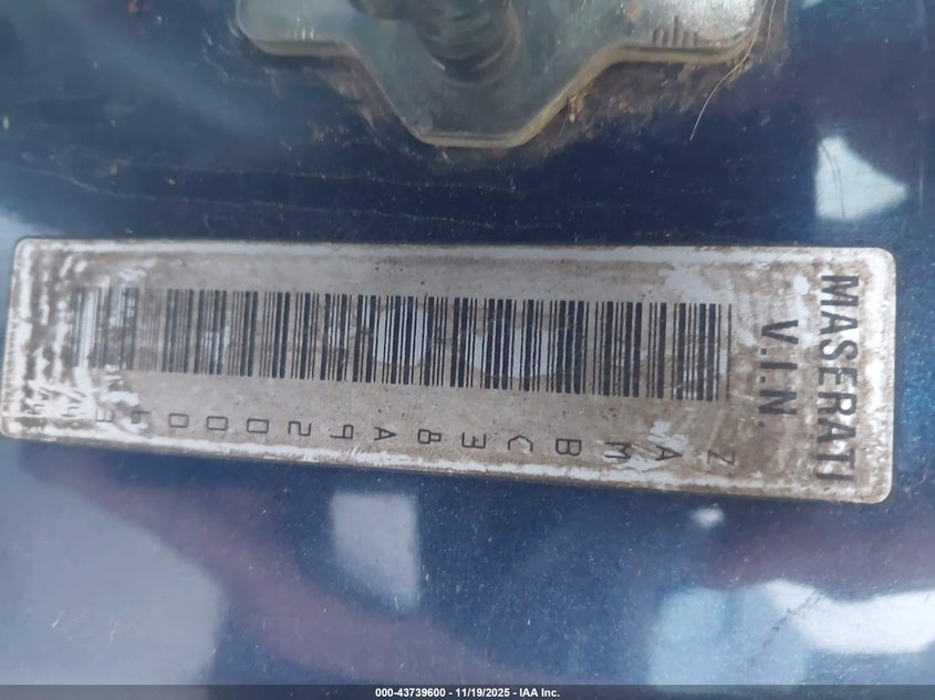 2002 Maserati Coupe VIN: ZAMBC38A920006344 Lot: 43739600