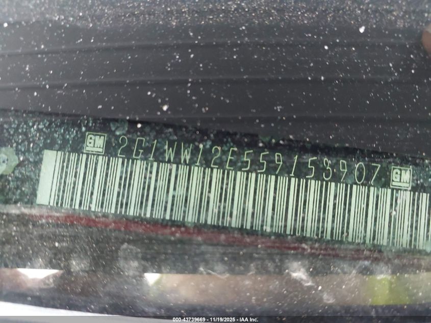 2005 Chevrolet Monte Carlo Ls VIN: 2G1WW12E559153907 Lot: 43739669