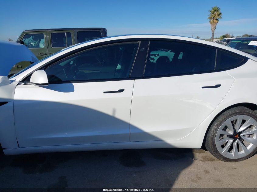 2022 Tesla Model 3 Long Range Dual Motor All-Wheel Drive VIN: 5YJ3E1EB6NF125799 Lot: 43739685
