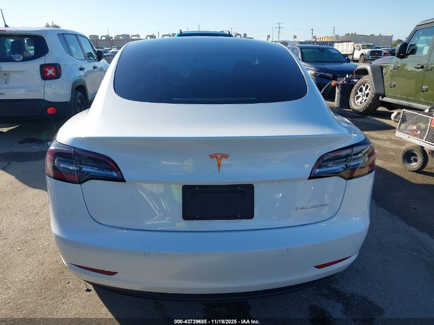 2022 Tesla Model 3 Long Range Dual Motor All-Wheel Drive VIN: 5YJ3E1EB6NF125799 Lot: 43739685