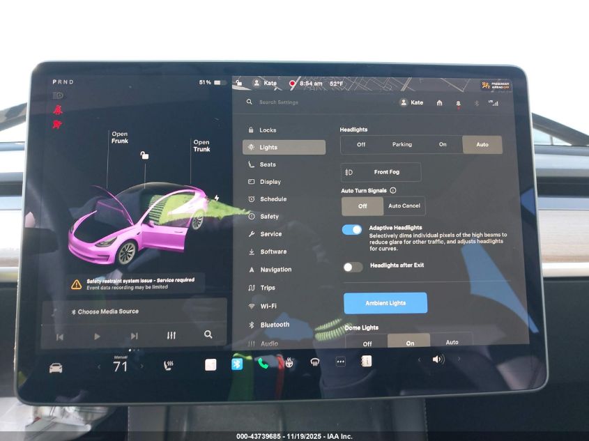 2022 Tesla Model 3 Long Range Dual Motor All-Wheel Drive VIN: 5YJ3E1EB6NF125799 Lot: 43739685