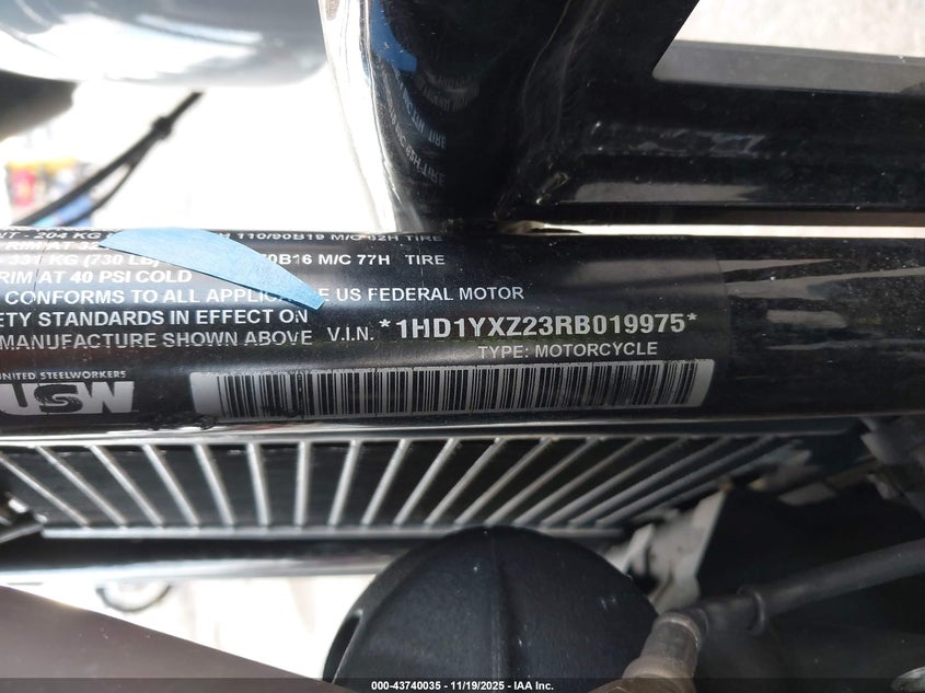 2024 Harley-Davidson Fxlrst VIN: 1HD1YXZ23RB019975 Lot: 43740035