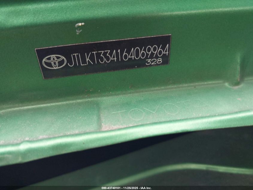 2006 Scion Xb VIN: JTLKT334164069964 Lot: 43740101