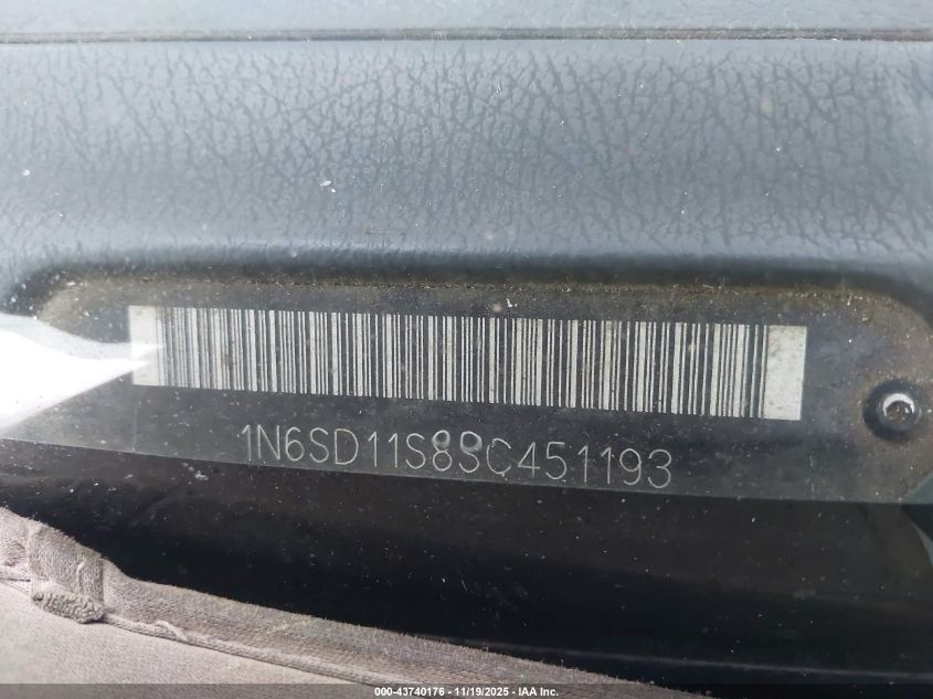 1995 Nissan Truck E/Xe VIN: 1N6SD11S8SC451193 Lot: 43740176