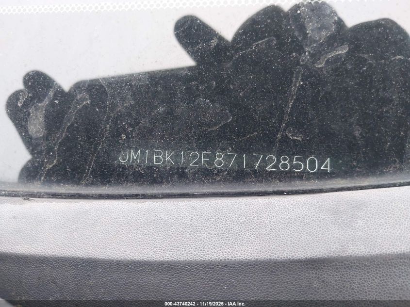 2007 Mazda Mazda3 I VIN: JM1BK12F871728504 Lot: 43740242