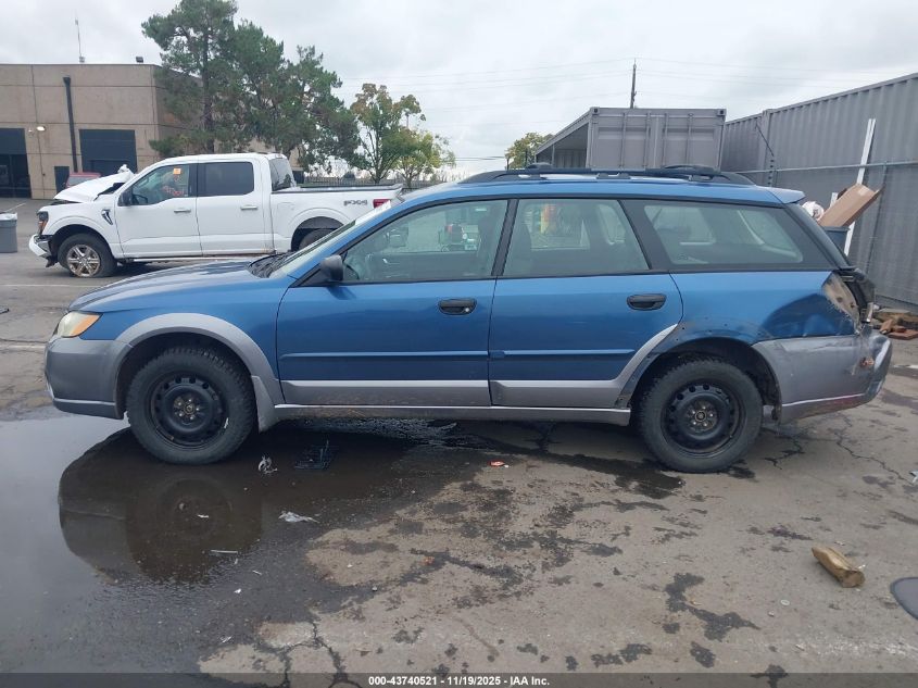 2008 Subaru Outback 2.5I/2.5I L.l. Bean Edition VIN: 4S4BP61C487327712 Lot: 43740521