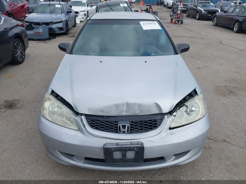 2005 Honda Civic Lx VIN: 1HGEM22555L021688 Lot: 43740526
