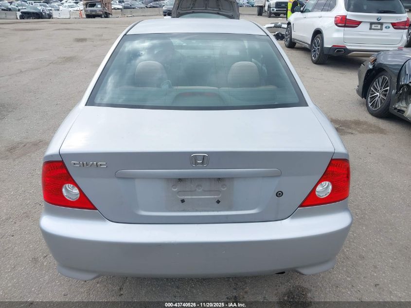 2005 Honda Civic Lx VIN: 1HGEM22555L021688 Lot: 43740526