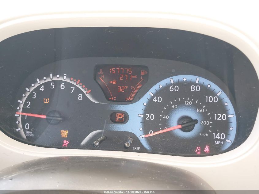 2009 Nissan Cube 1.8Sl VIN: JN8AZ28R89T105510 Lot: 43740552