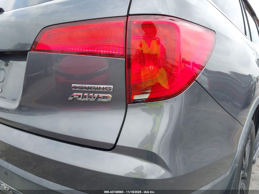 2016 Honda Pilot Touring VIN: 5FNYF6H95GB078356 Lot: 43740560