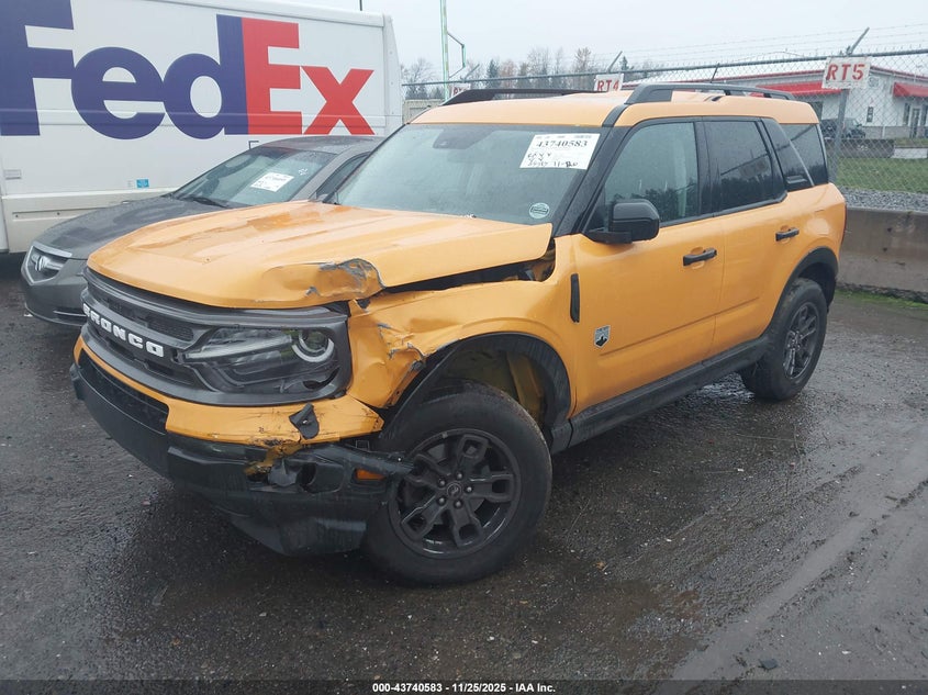 Vin: 3fmcr9b62nrd25583, lot: 44235943, ford bronco sport big bend 20222