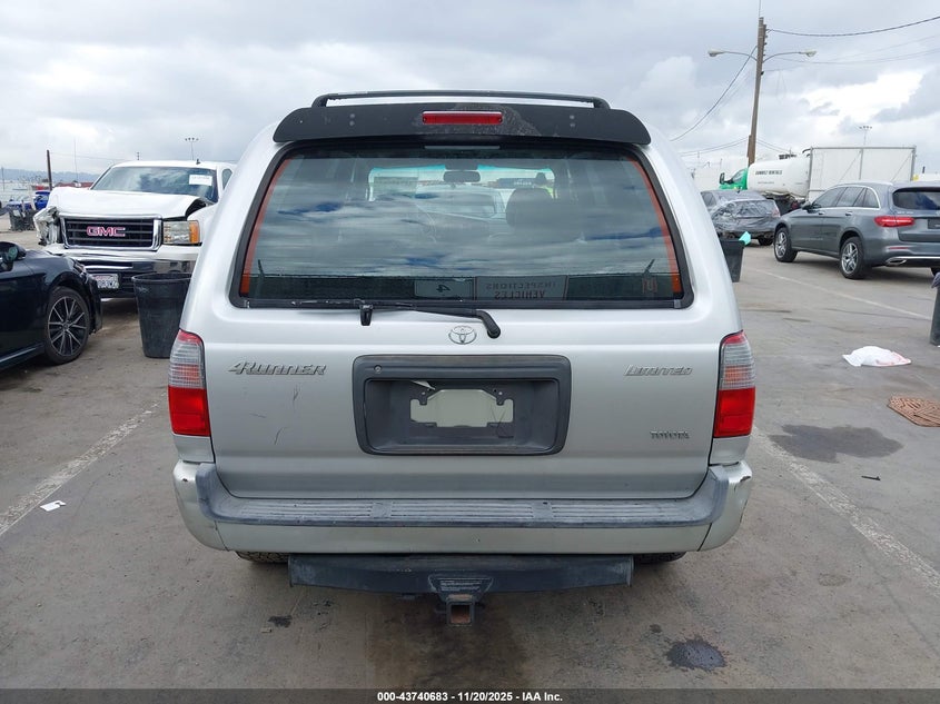 2000 Toyota 4Runner Limited V6 VIN: JT3GN87R1Y0167485 Lot: 43740683