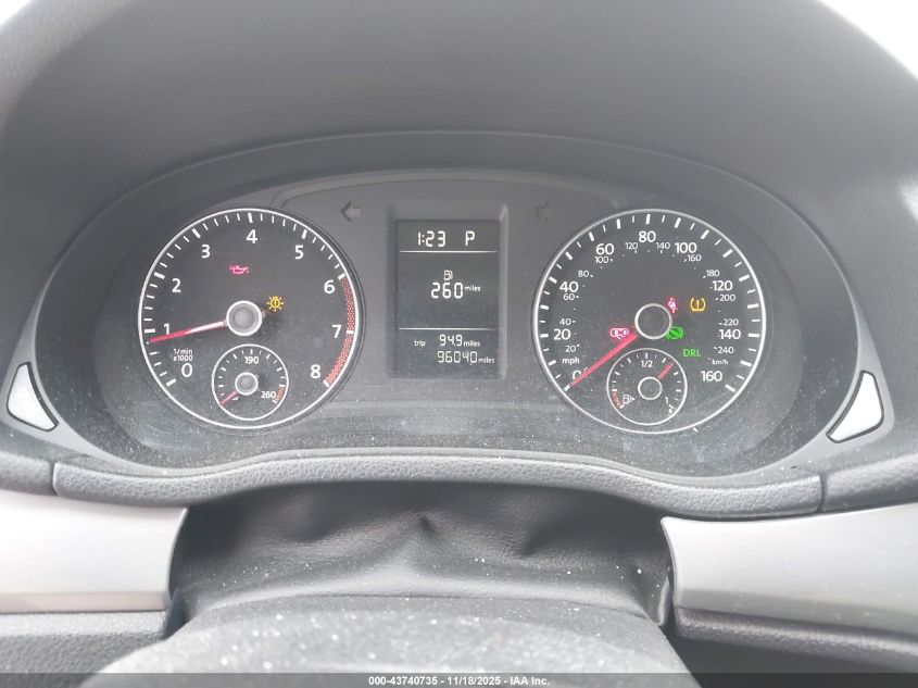 2013 Volkswagen Passat S VIN: 1VWAH7A37DC080025 Lot: 43740735