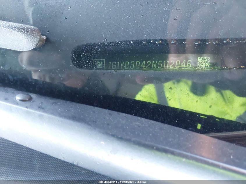 2022 Chevrolet Corvette Stingray Rwd 2Lt VIN: 1G1YB3D42N5112846 Lot: 43740911