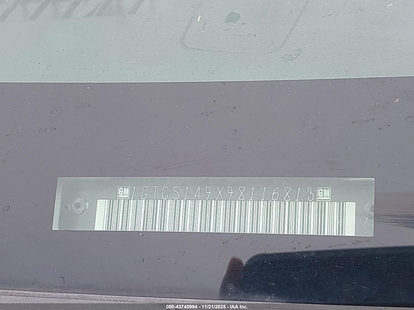 2009 GMC Canyon Sle1 VIN: 1GTCS149X98116813 Lot: 43740994