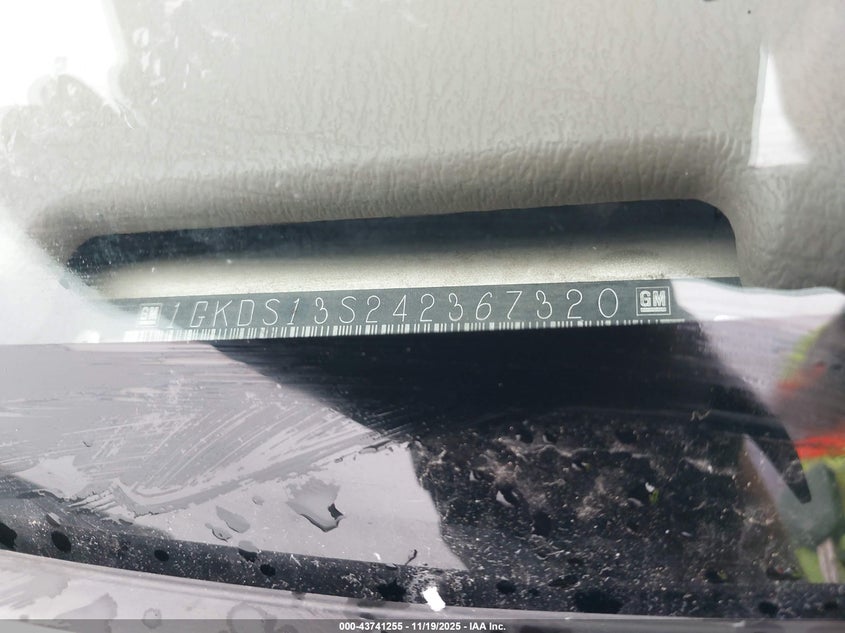 2004 GMC Envoy Sle VIN: 1GKDS13S242367320 Lot: 43741255